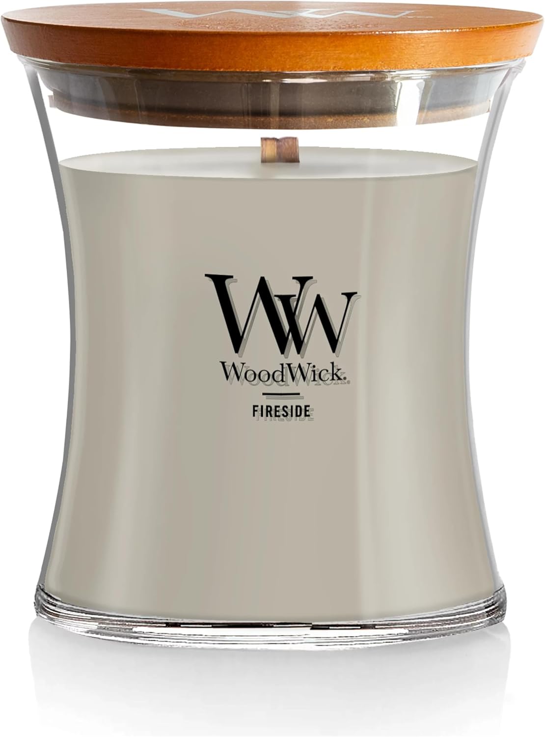 WoodWick Medium Hourglass CandleFireside Scent Premium Soy crackles 97oz