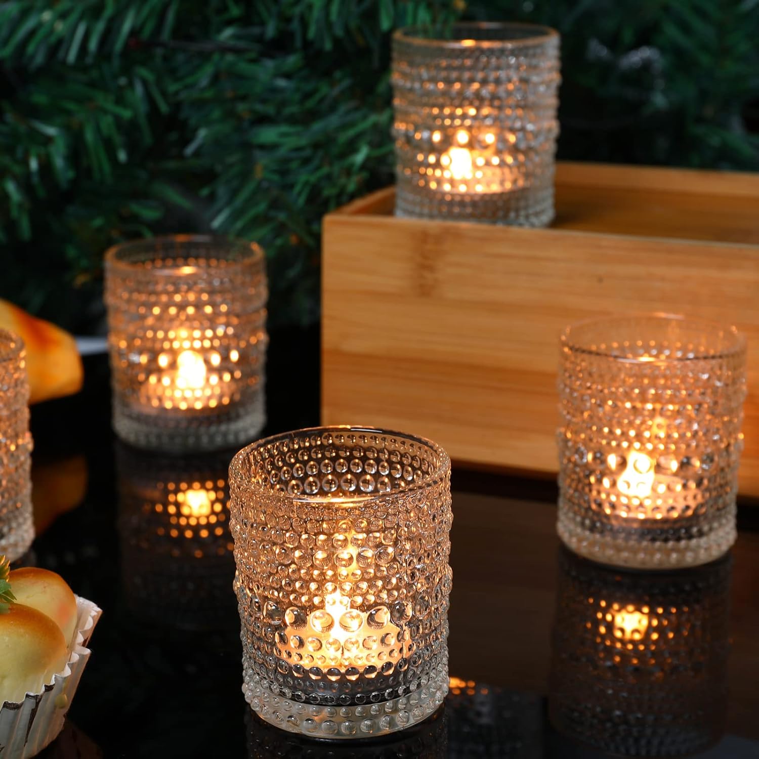 TRIRITE 24-Piece Clear Glass Votive Candle Holders