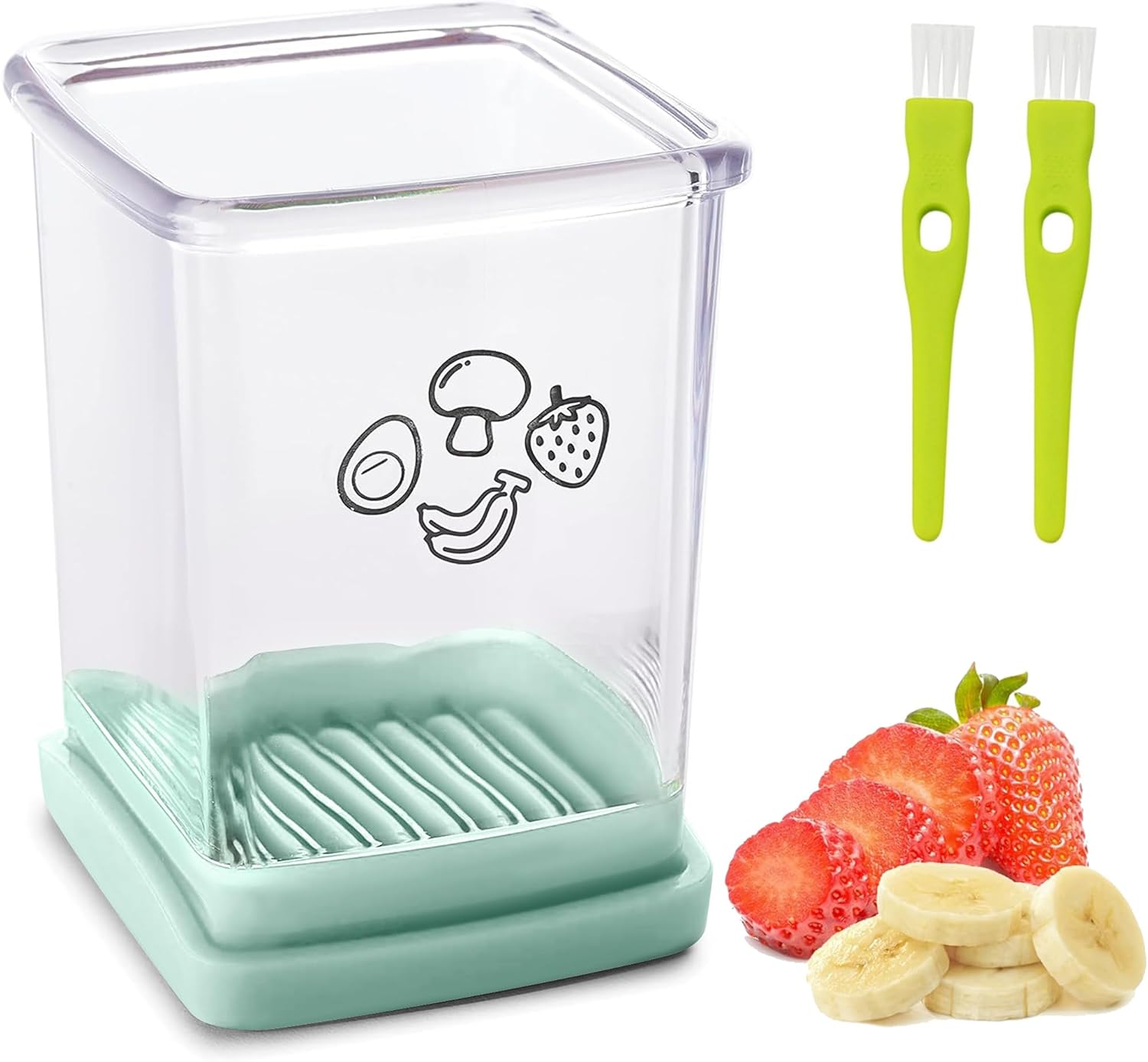 Stainless Steel Fruit Slicer with Push Plate