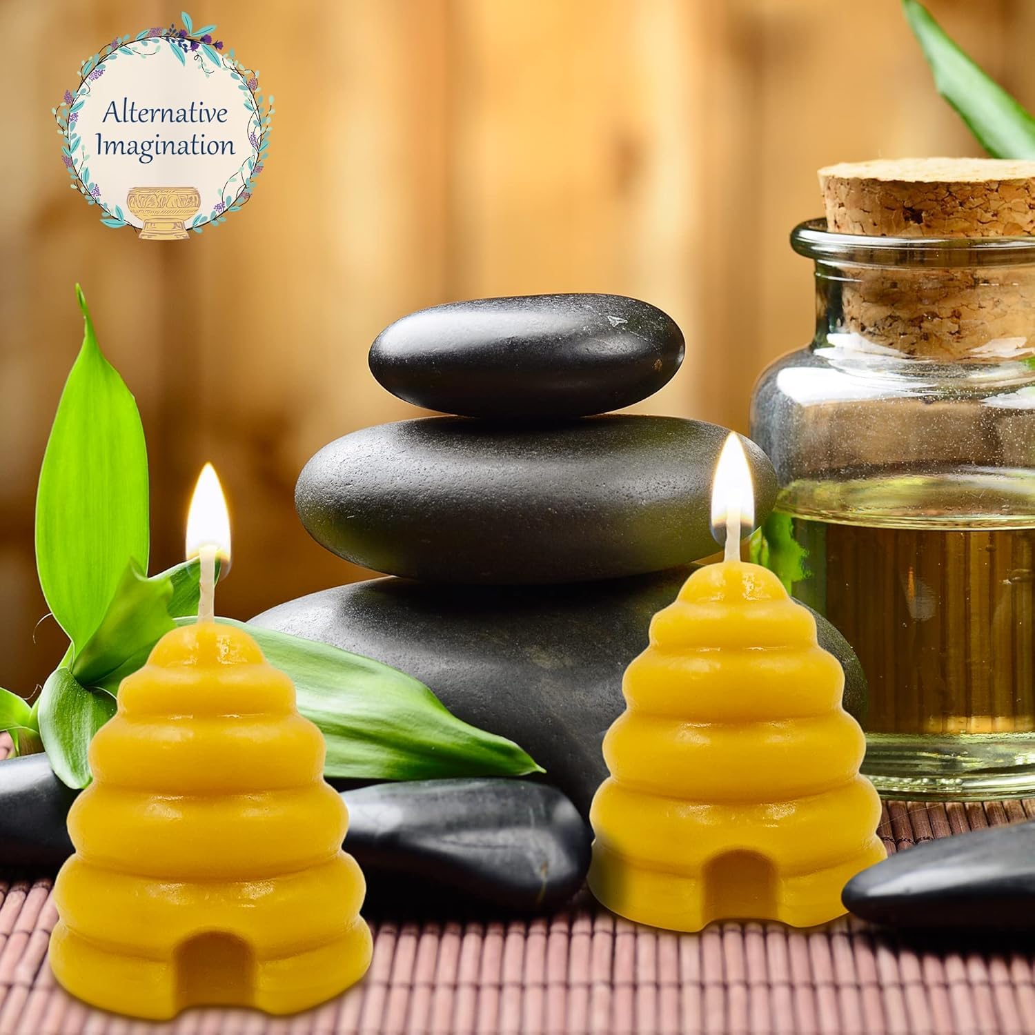 Pure Beeswax Beehive Candles Pack of 4
