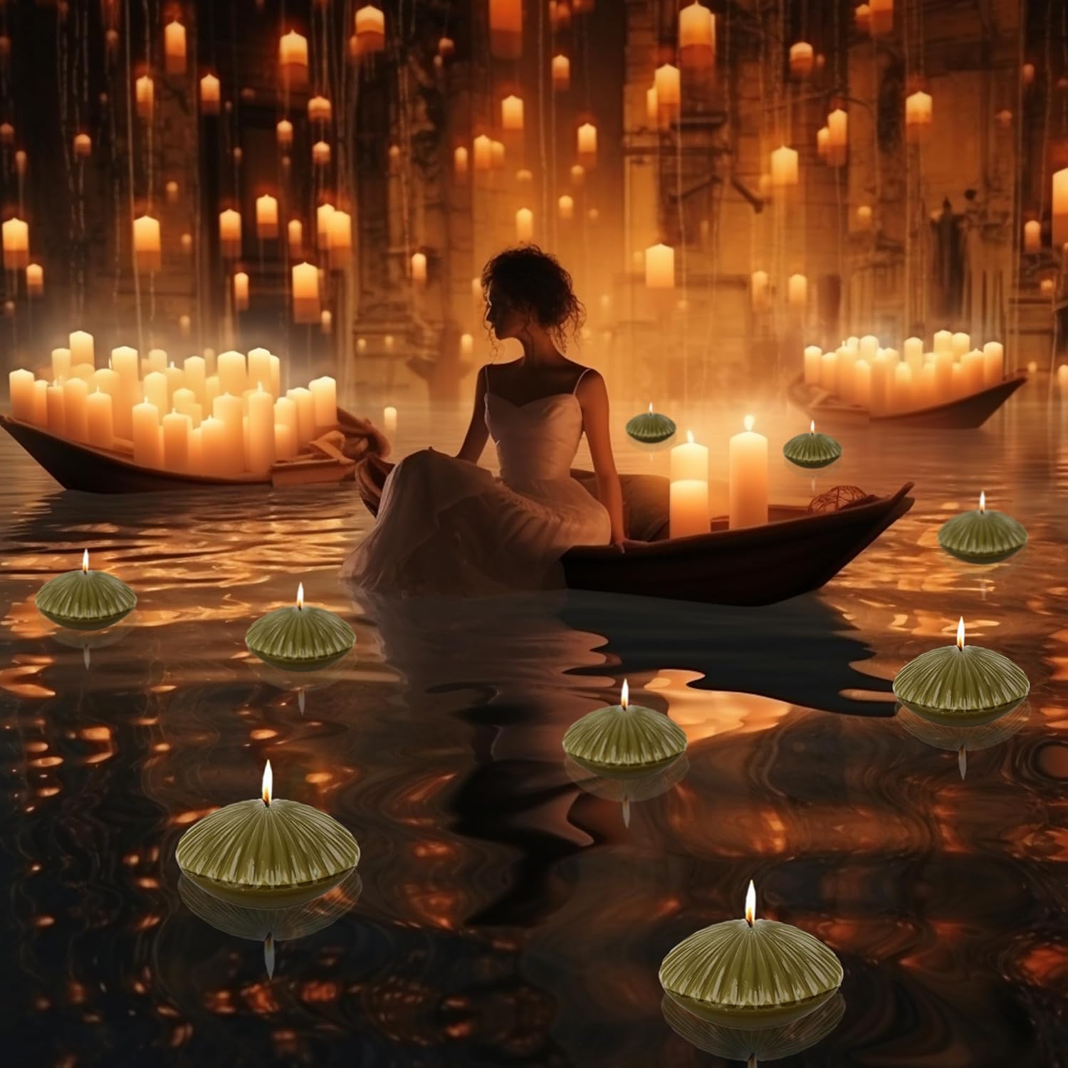 LPUSA 10-Hour Floating Candles Set of 12