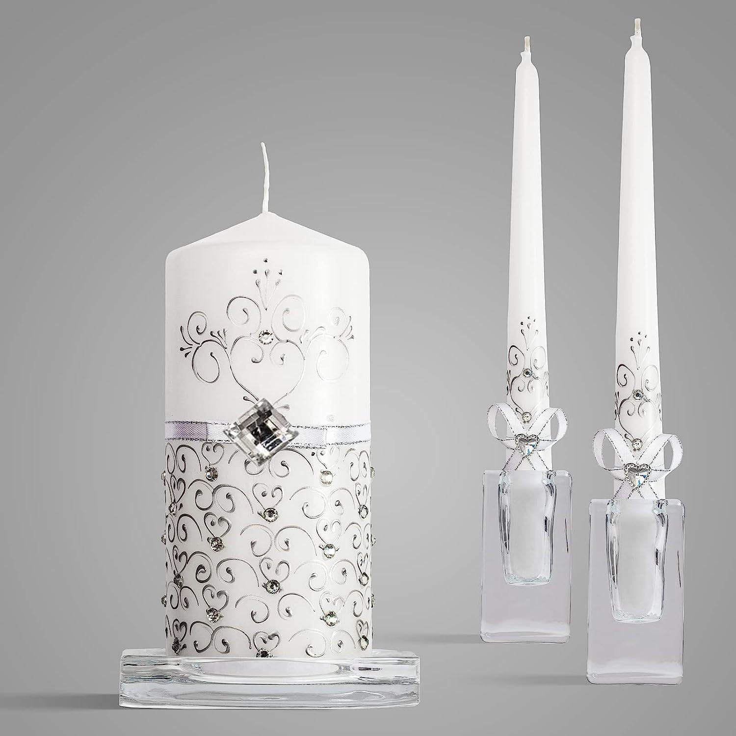 Three-Piece Unity Candle Set for Ceremony