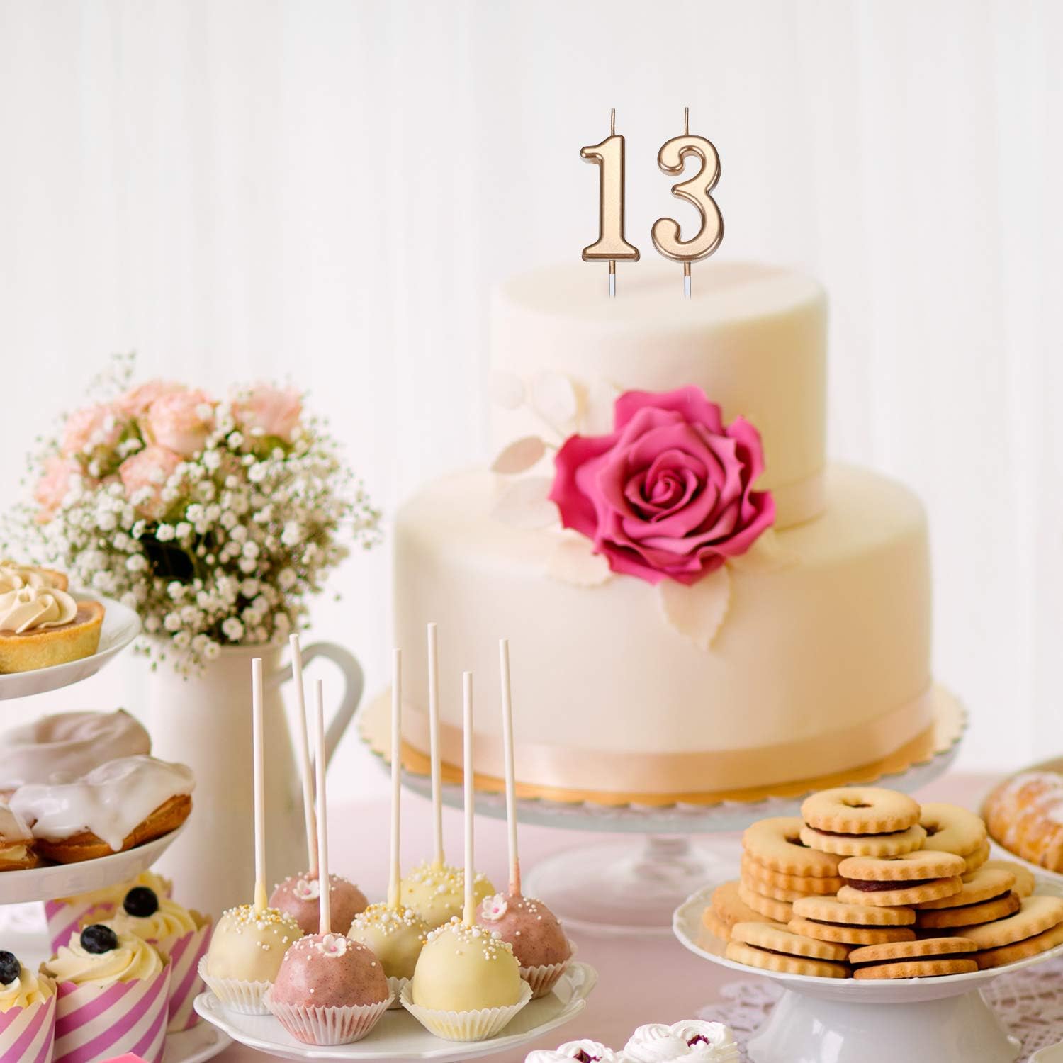 13th Birthday Magic Celebrating a Special Year with Nuanchus 354inch Birthday Candles Topper