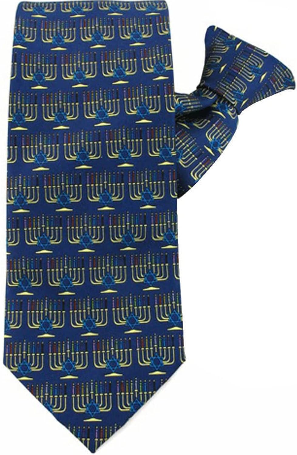 Jacob Alexander Boys Happy Hanukkah Star of David Clip-On Neck Tie