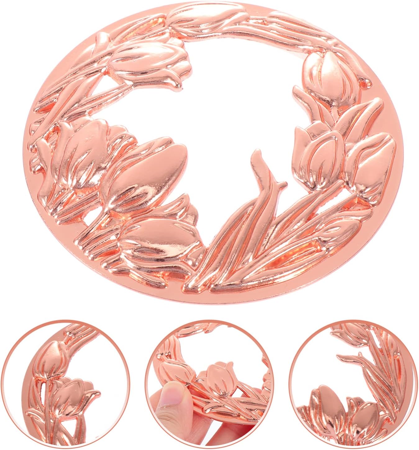 VOSAREA Candle Shade Topper Rose Gold Metal Shade for Jar Candles