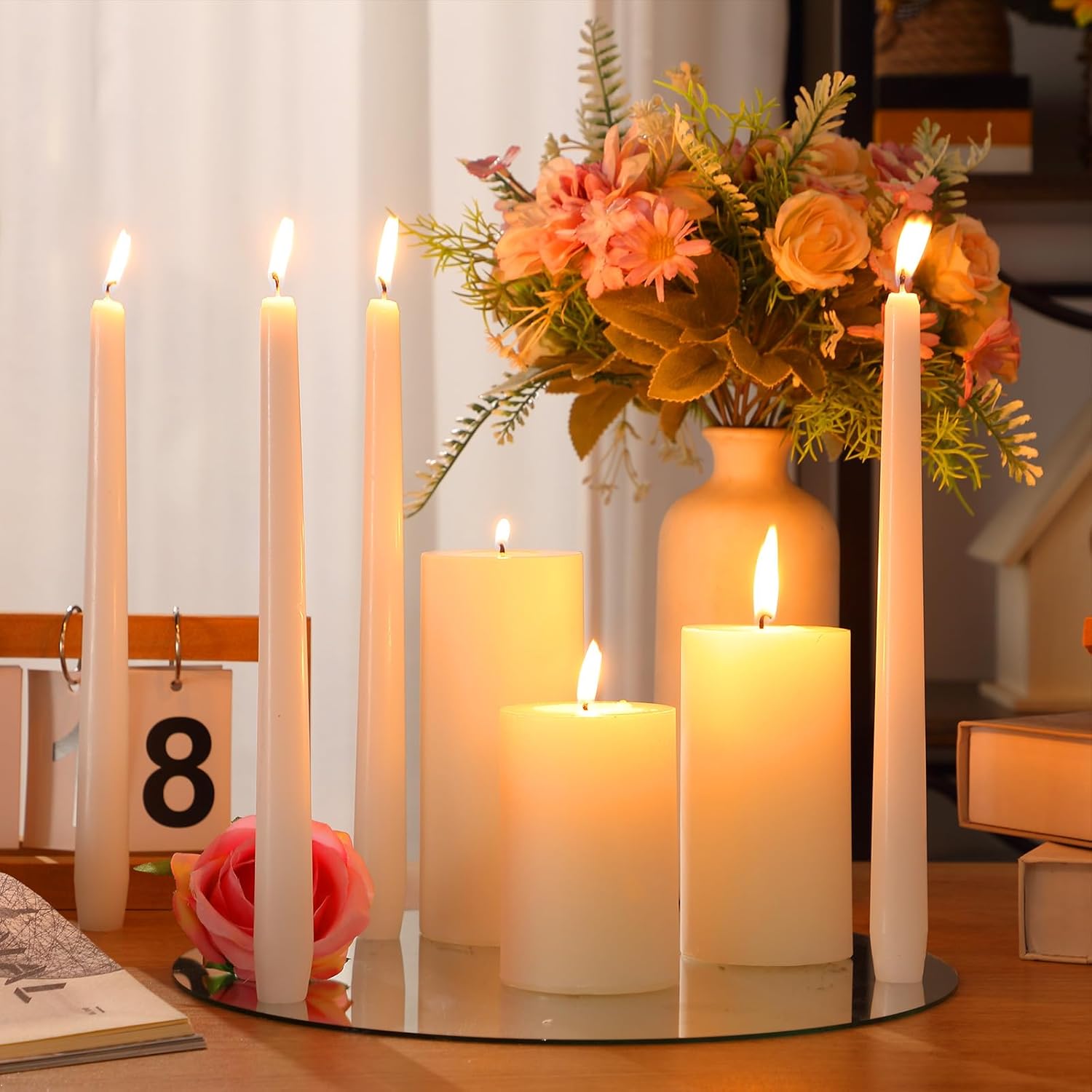 MTLEE Hand-Poured Candle Holder Set 54-Piece