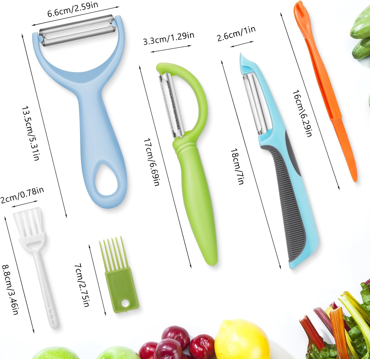 Senbowe 6PCS Stainless Steel Veggie Peeler Set 1
