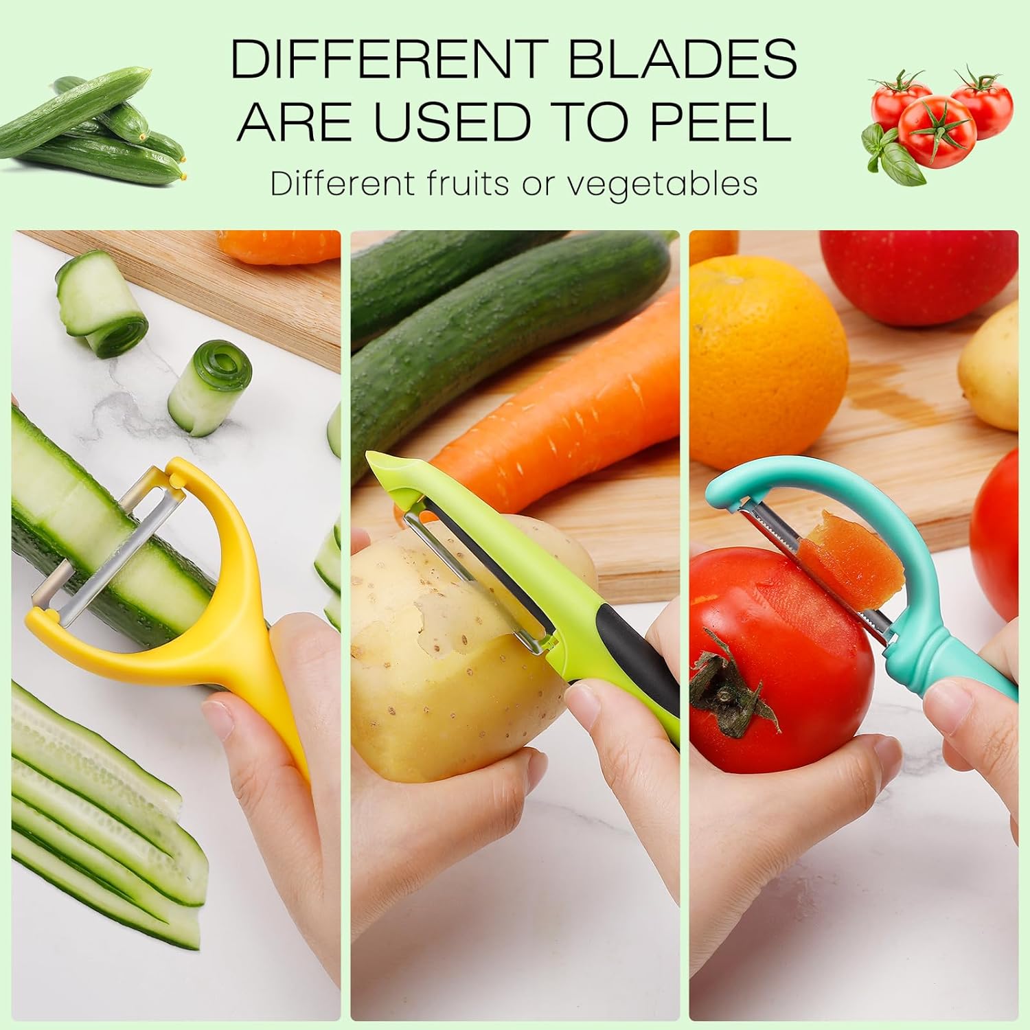 Senbowe 6PCS Stainless Steel Veggie Peeler Set 1