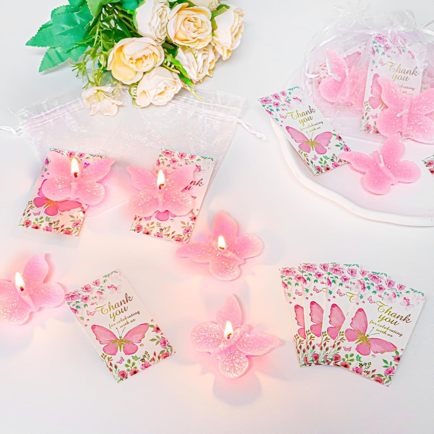 KBTDYHYY 50-Set Butterfly Baby shower Party Favors
