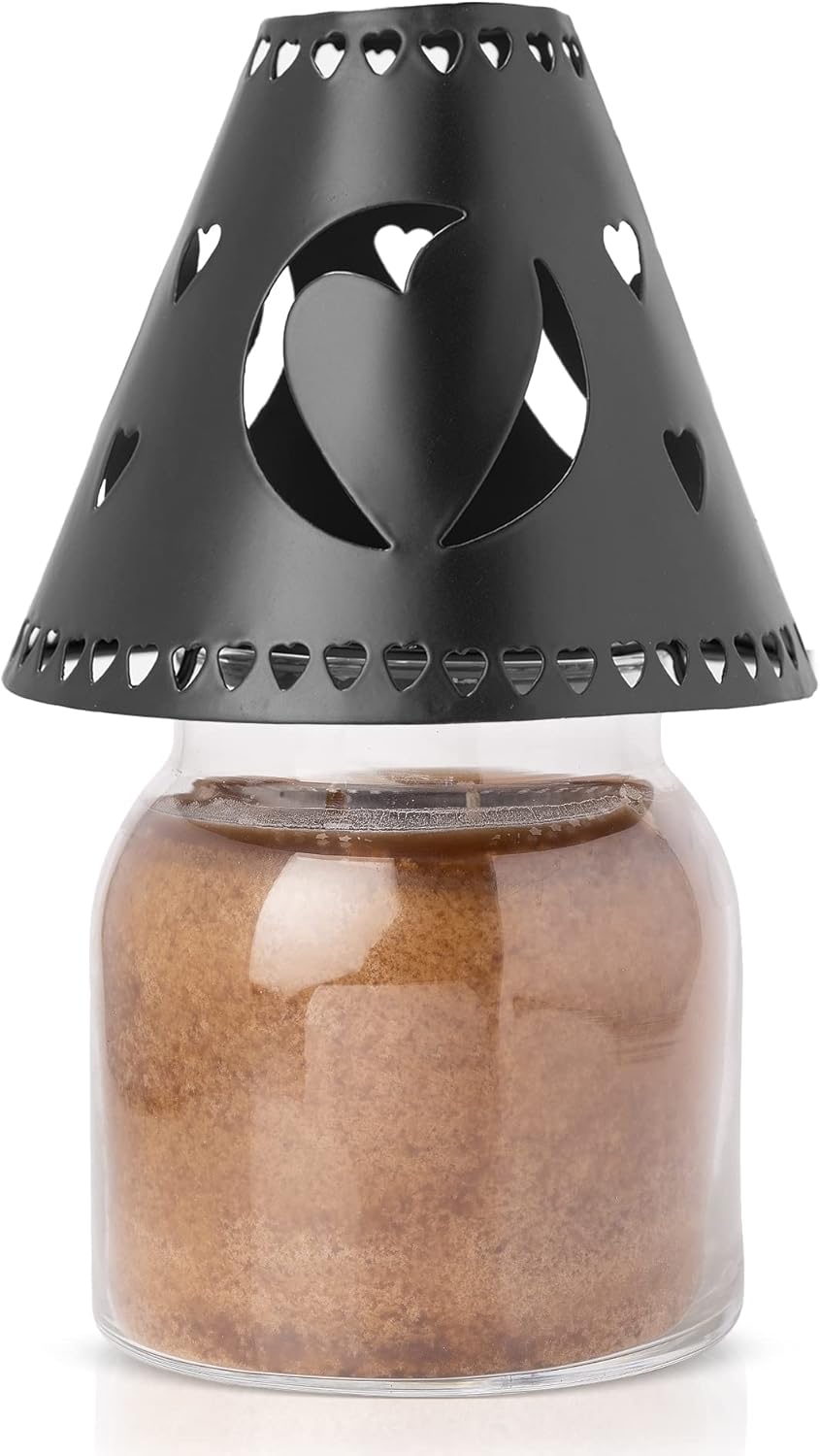 A Cheerful Giver Metal Candle Shade - Black Heart Decor