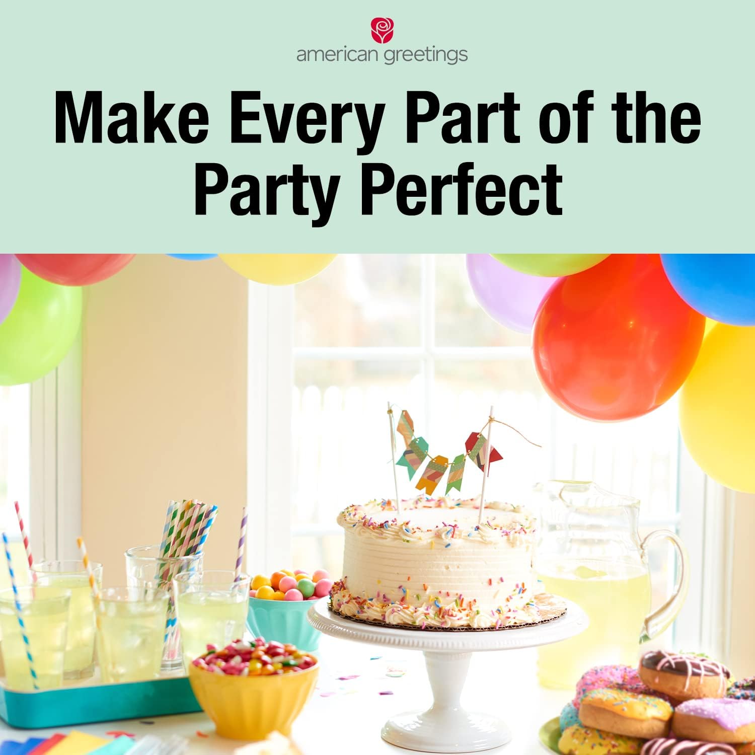 Perfect multicolored set for birthdays