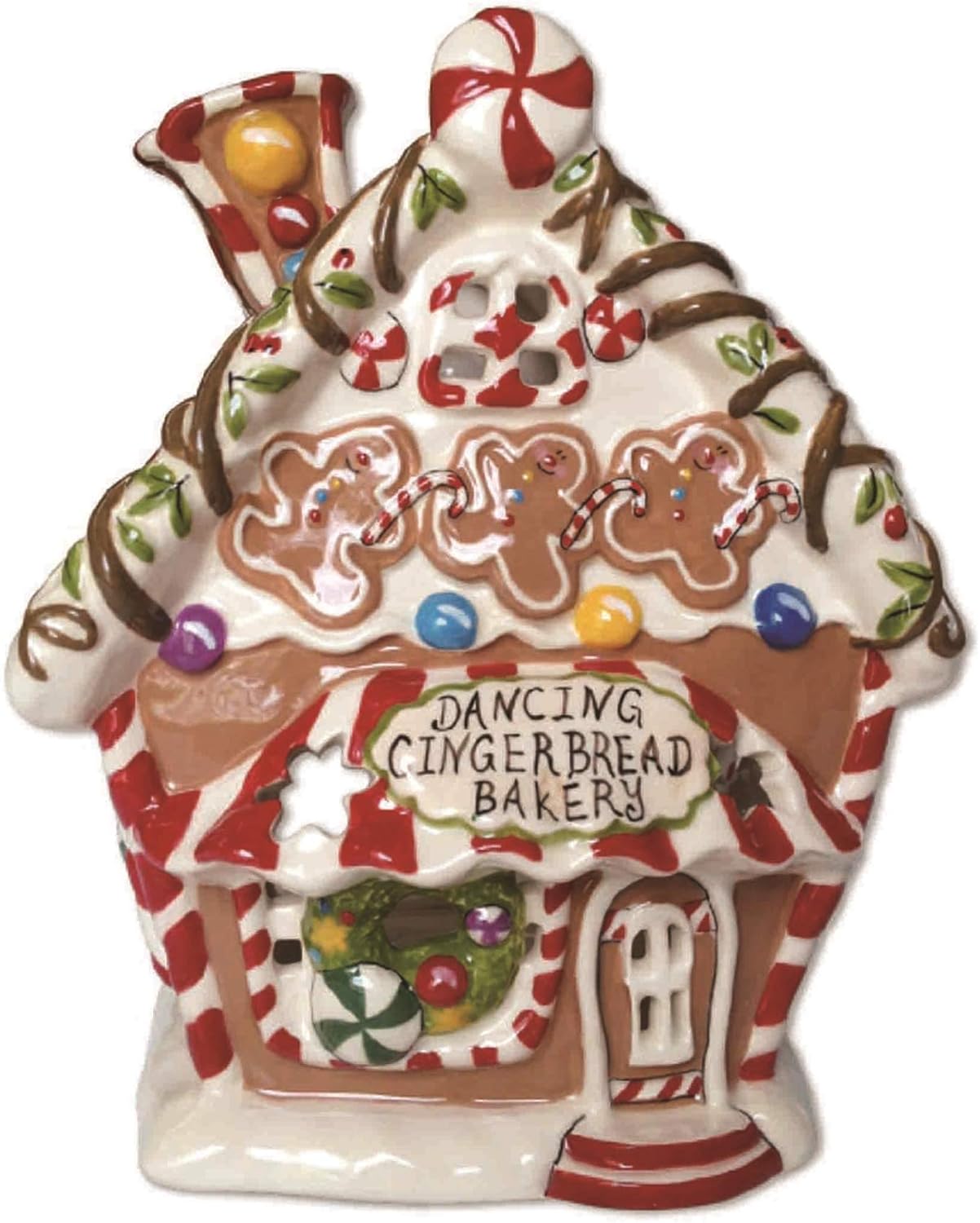 Blue Sky Clayworks Dancing Gingerbread Bakery Candle House Multi 1840