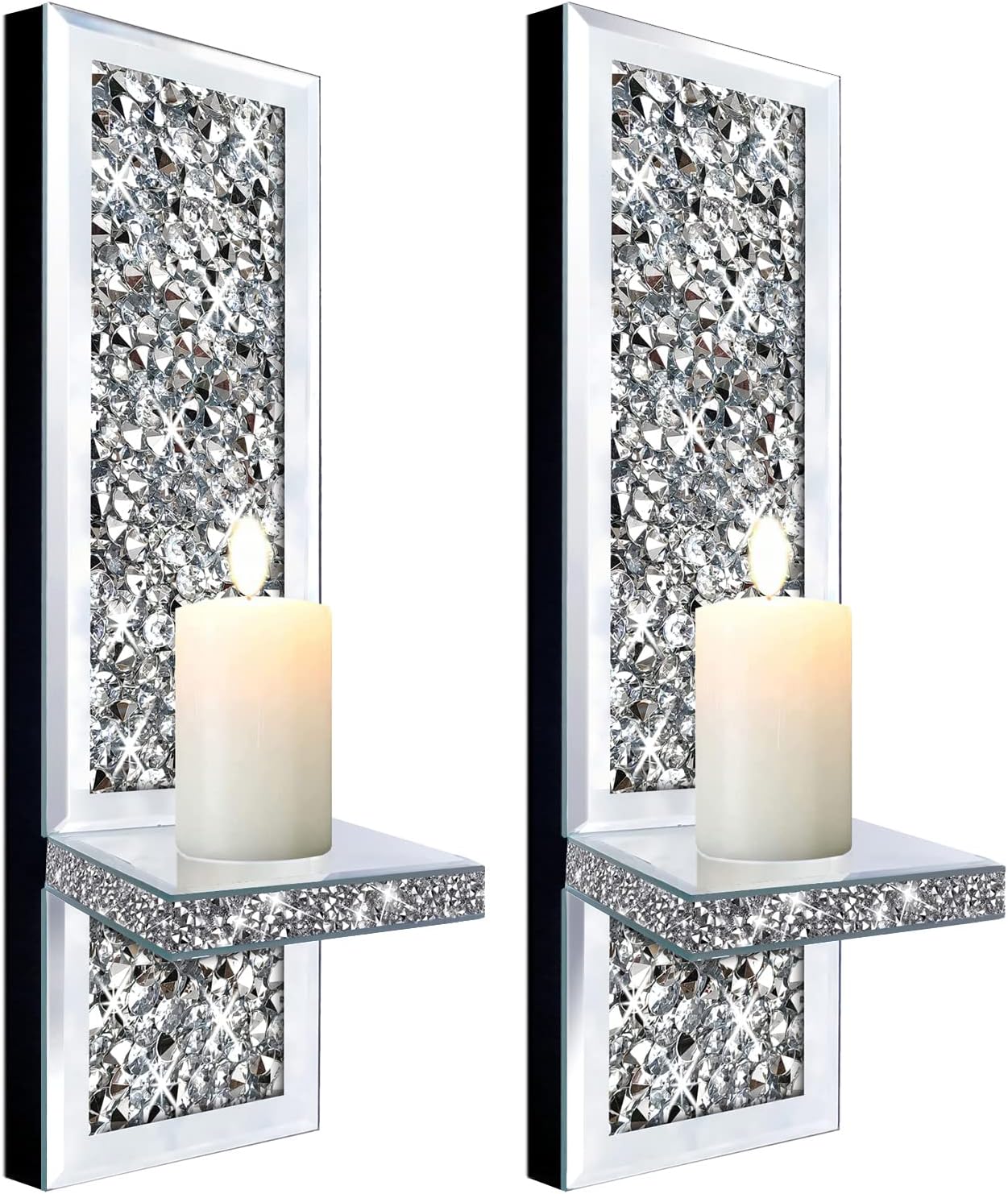 Gleaming Crystal Sconces