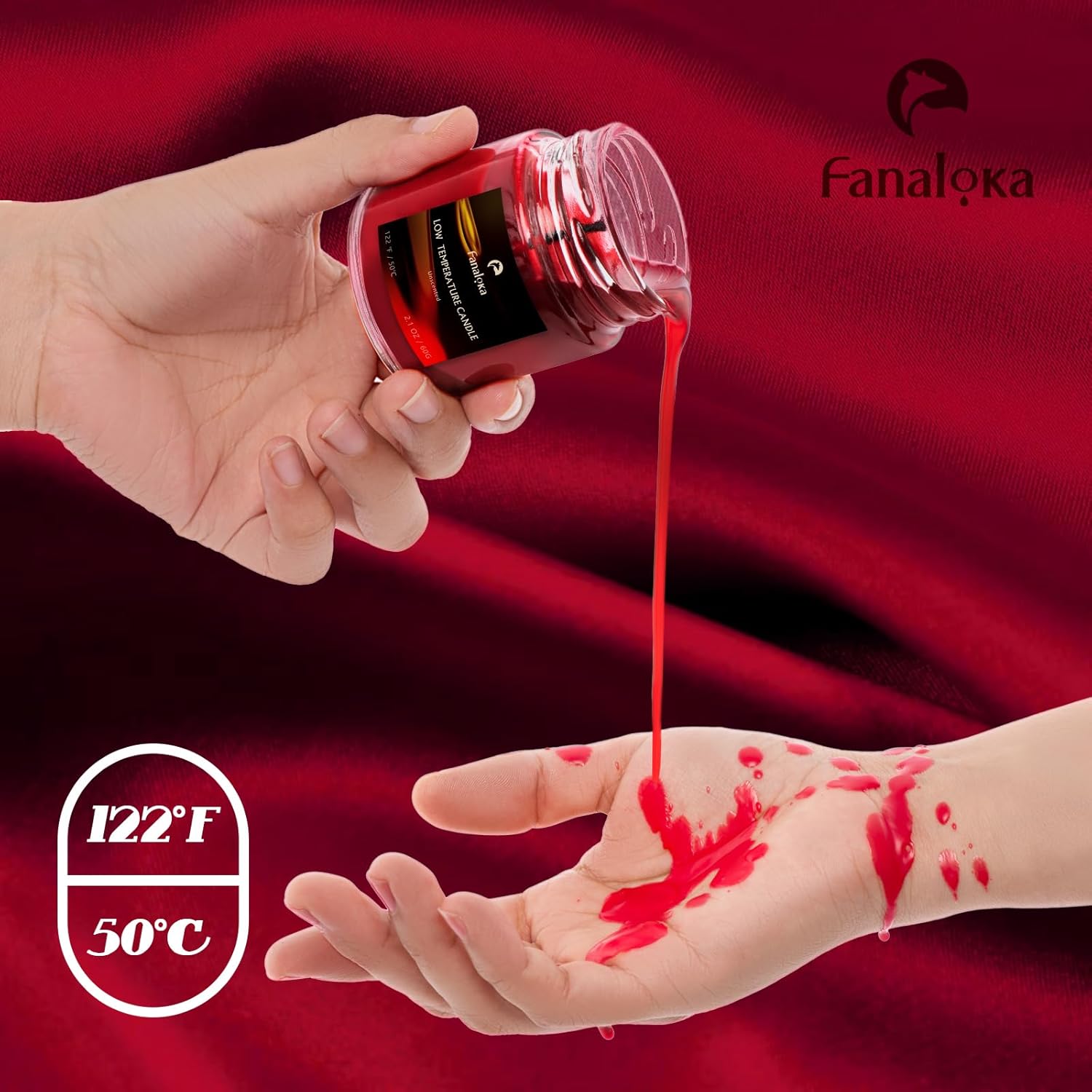 Body-Safe Wax Play Candles Black Red 2 pack