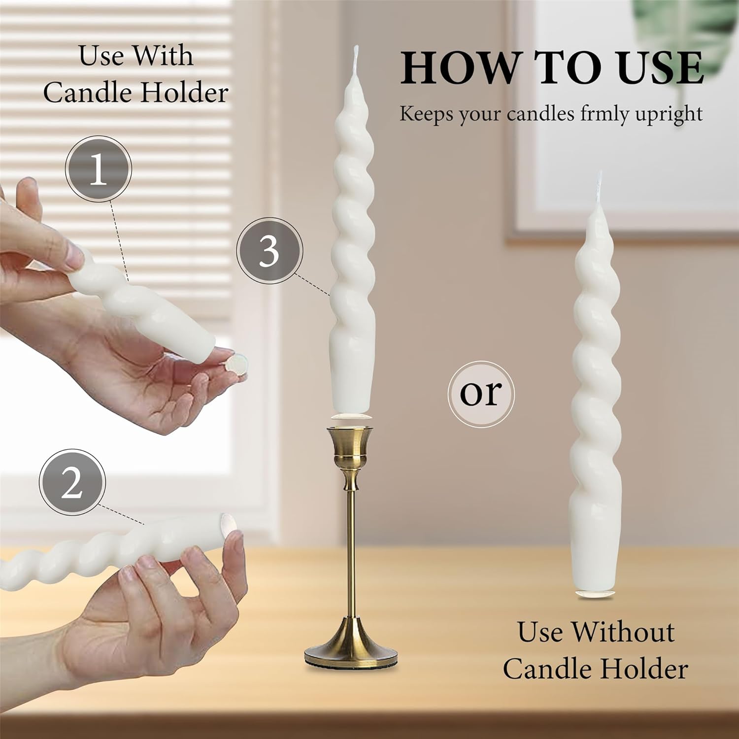 Gedengni Taper Candle Wax Dots - White