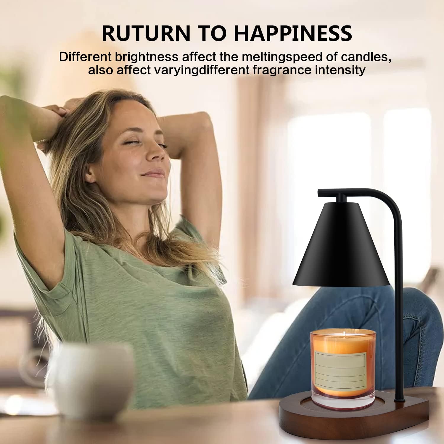 Sokcvsea Candle Warmer Lamp Dimmable Secure Design for Secure Use