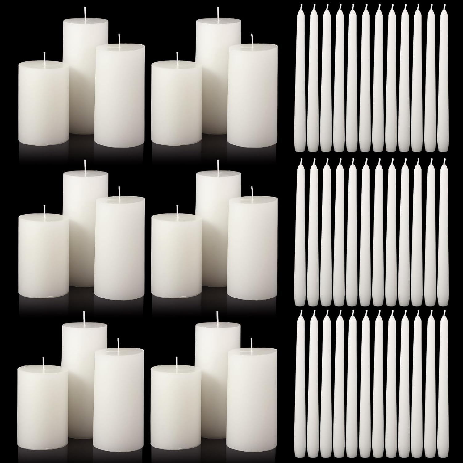 MTLEE Hand-Poured Candle Holder Set 54-Piece