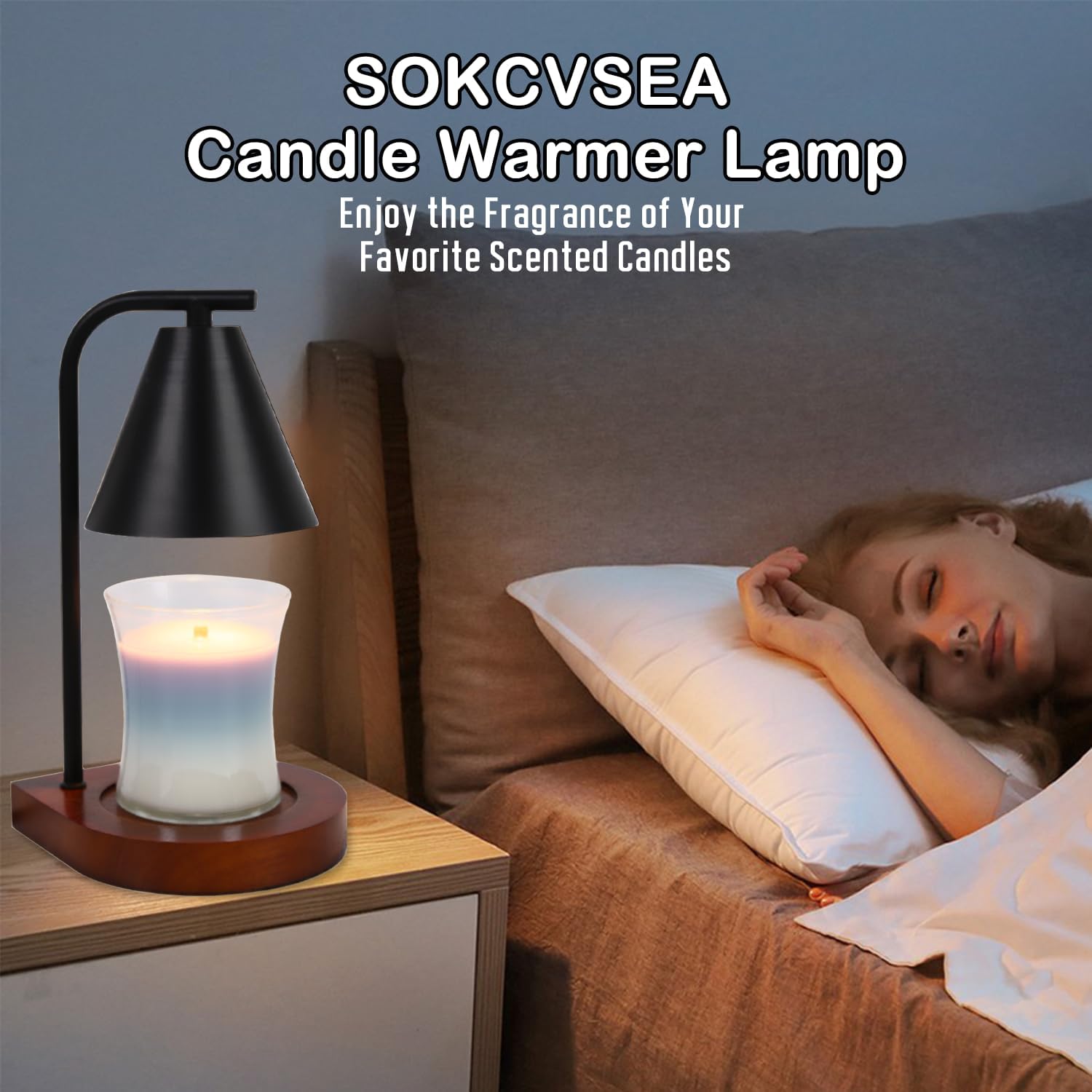 Sokcvsea Candle Warmer Lamp Dimmable Secure Design for Secure Use