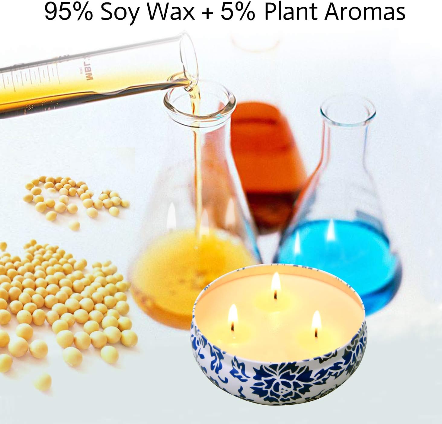 Hausware Citronella Candles Set of 3 Large 135 Oz