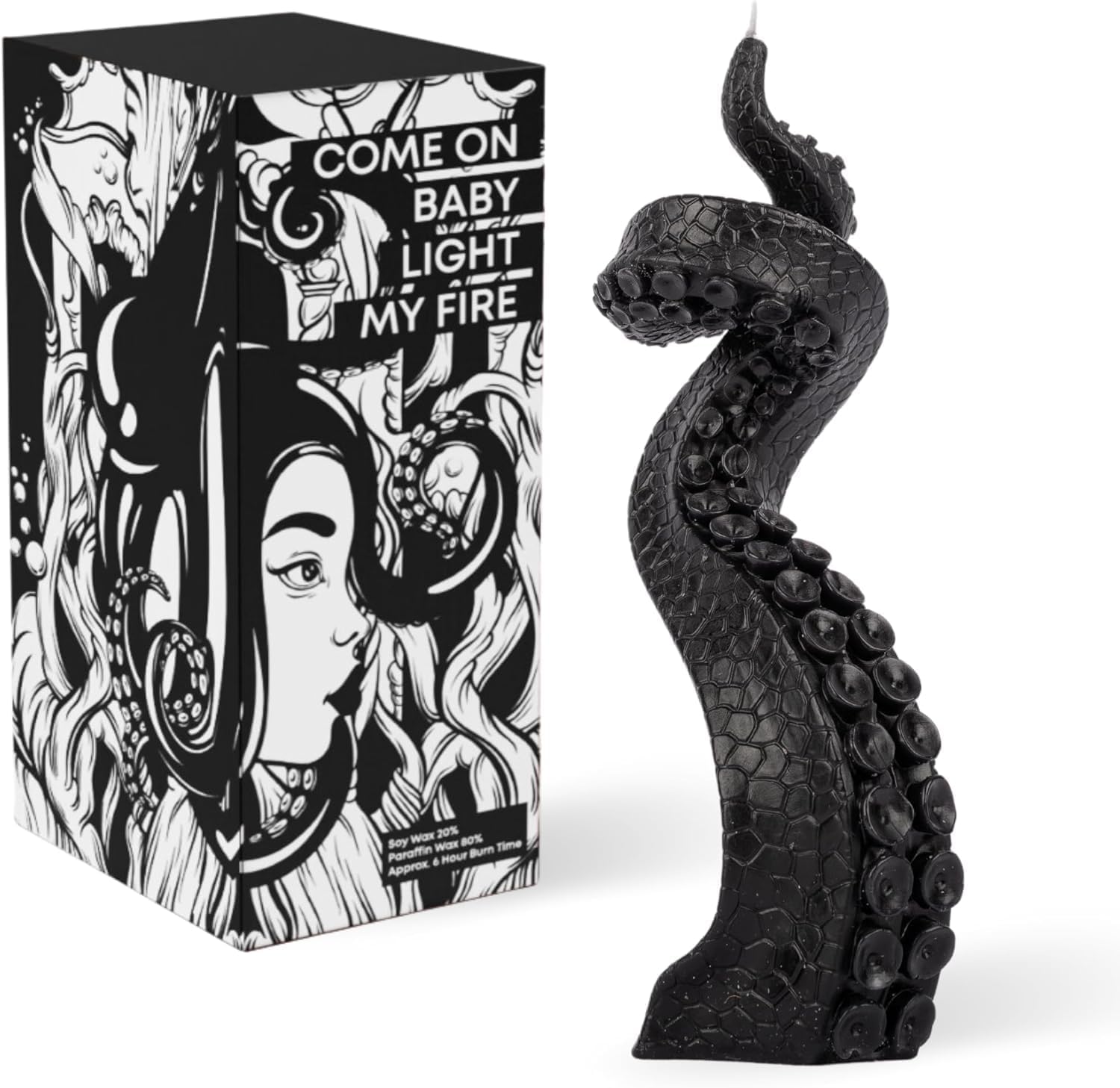 Beyond Spooky Lidy Black Candle Octopus Tentacle