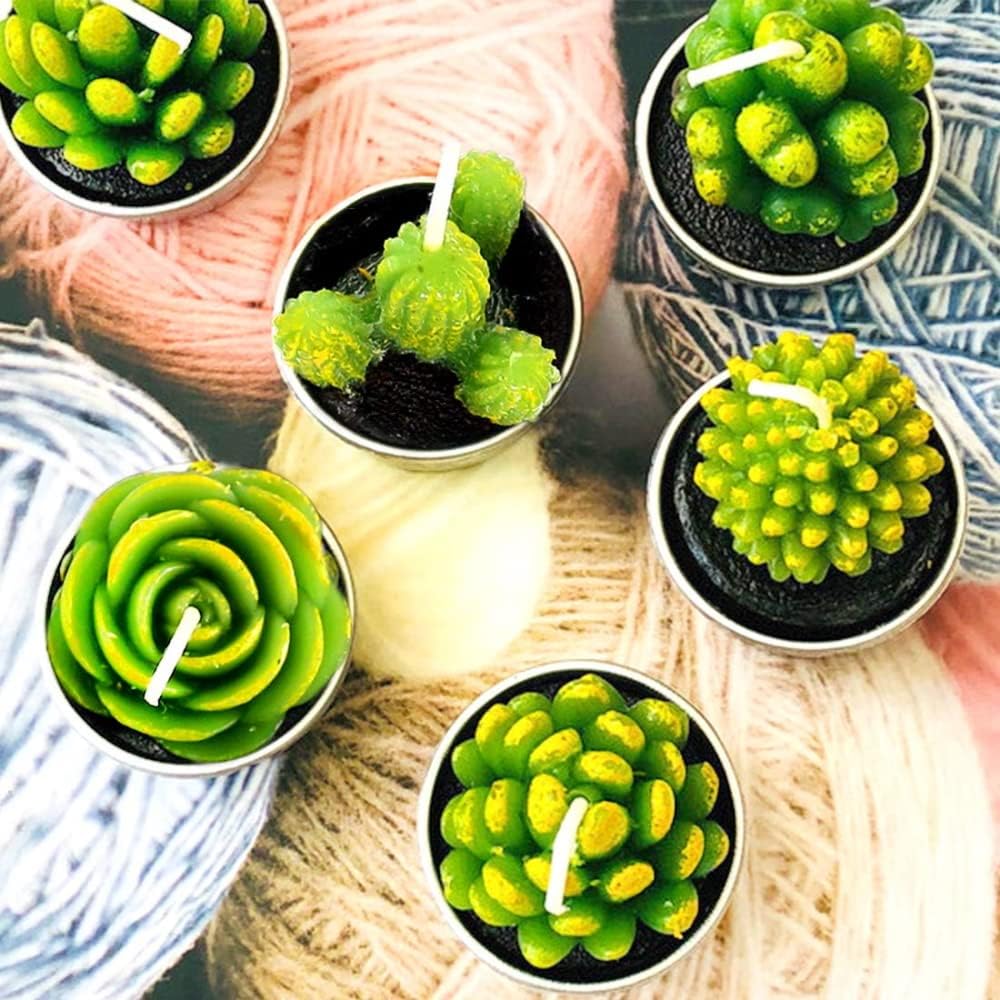 Fancy Cactus Mounted Tealights
