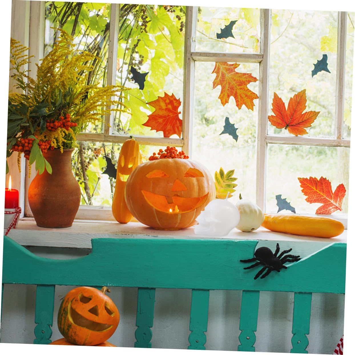 Scare Up The Ambiance 2 Spooky Halloween Skull Candles for Centerpieces