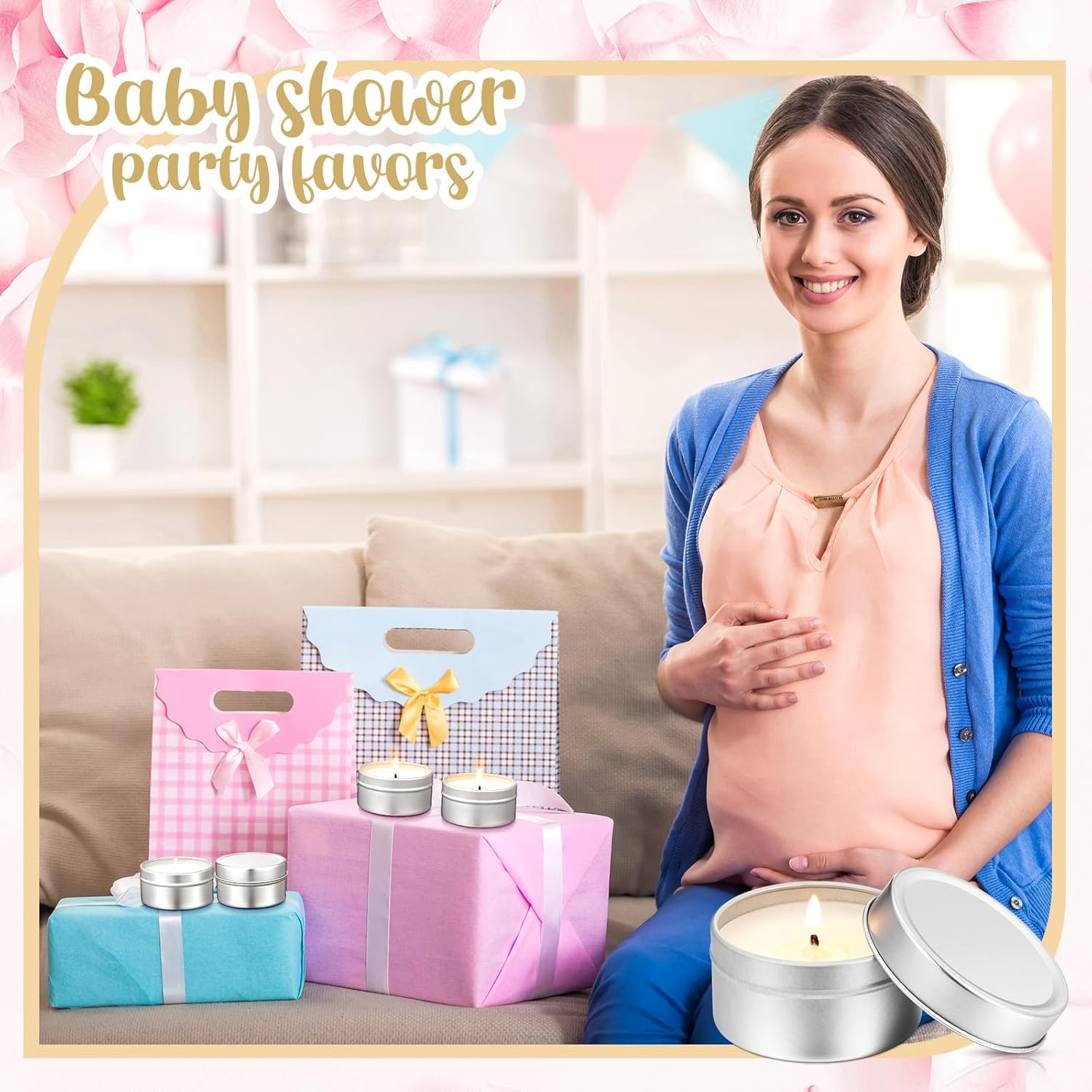 24 Mini Candles for DIY Baby ShowersWeddings