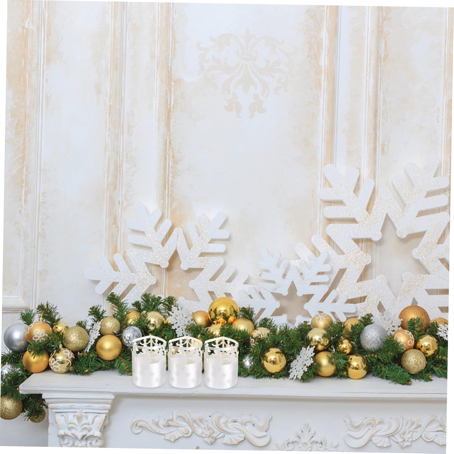 50-Piece Christmas Snowflake Candle Lampshade Decor