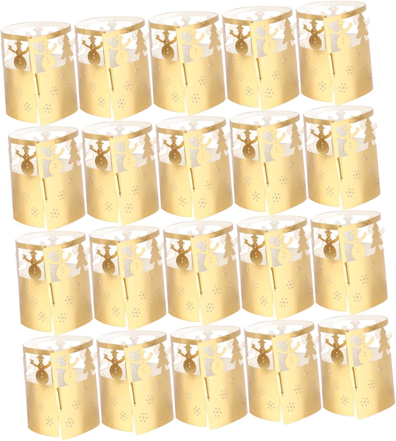 Gold Snowflake Candle Lampshades