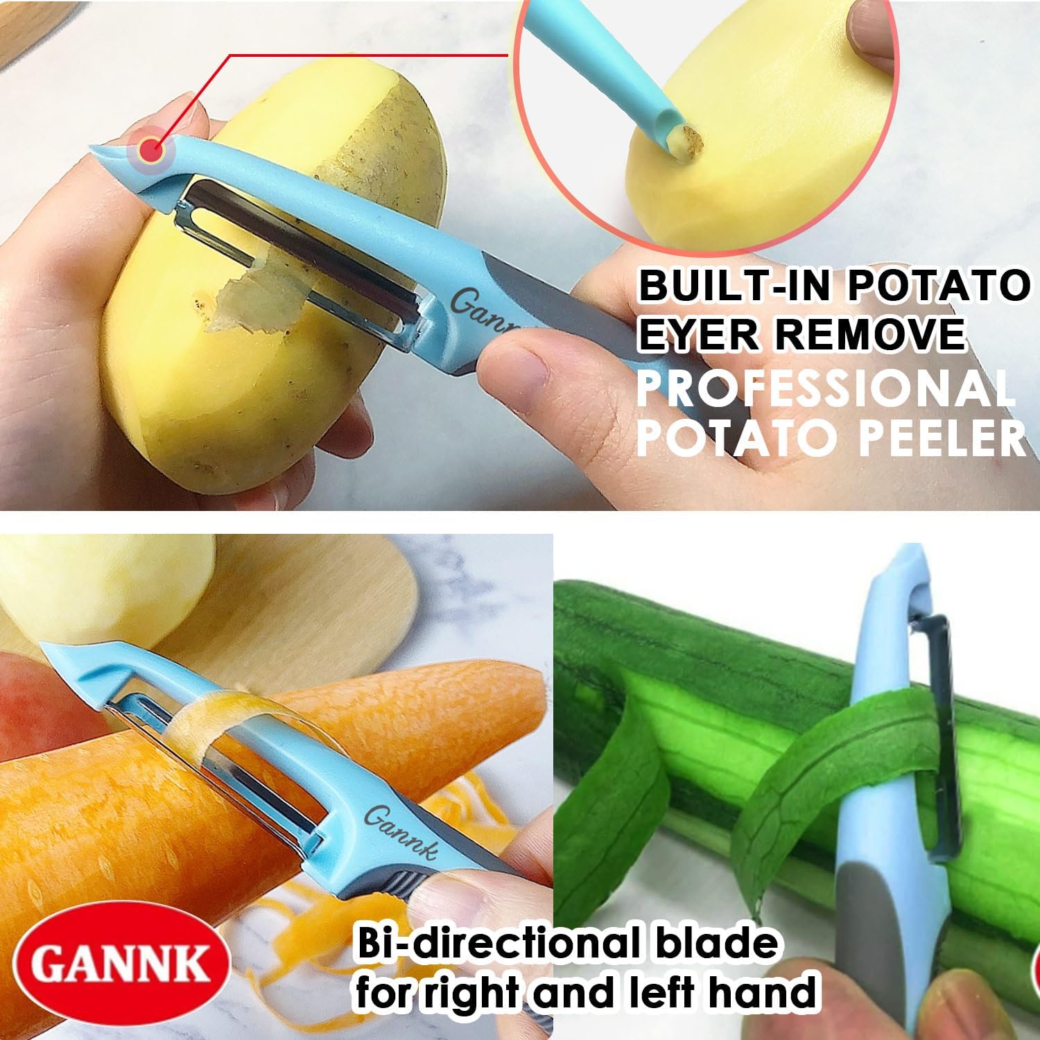 3-in-1 Flexible Vegetable Fruit Peeler