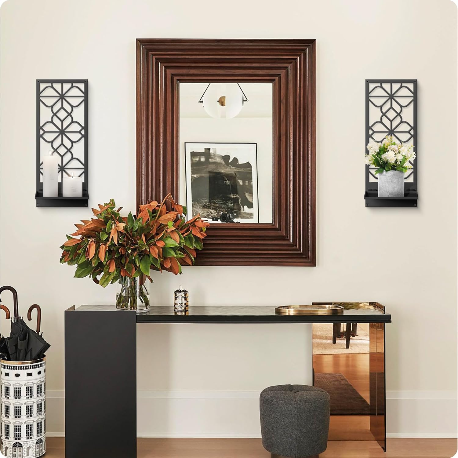 Black Metal Wall Decor Set 2-Pack