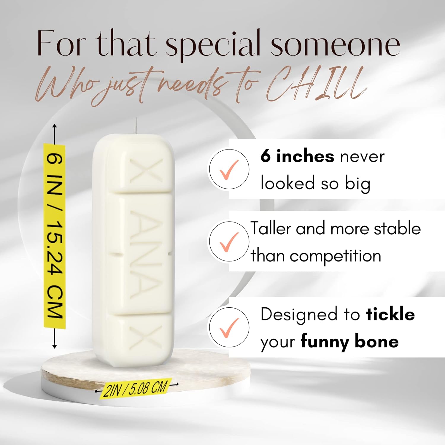 Premium Xanax Candle Anxiety Relief Unique Decor Gag Gift