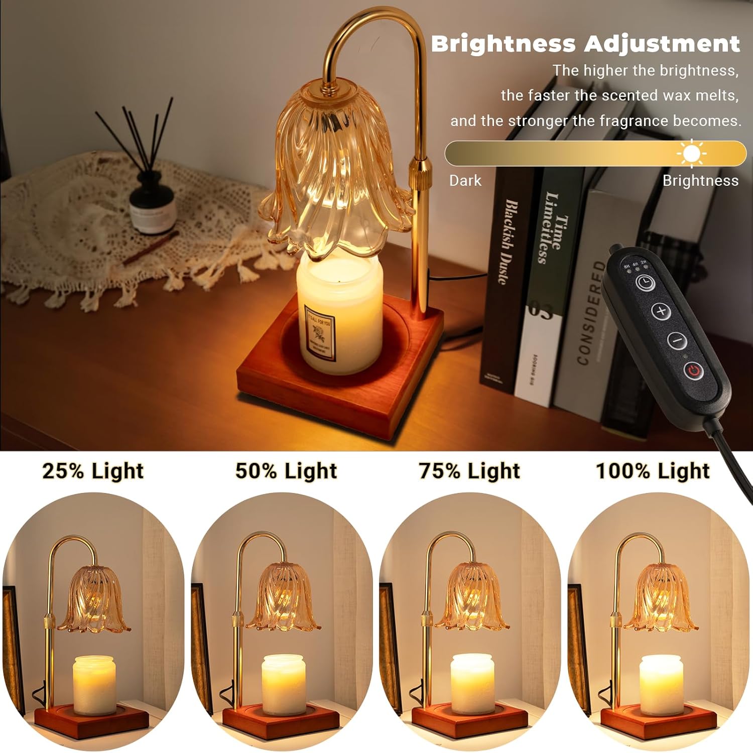 Candle Warmer Lamp with Timer Dimmable Candle Lamp Mothers Day Gift