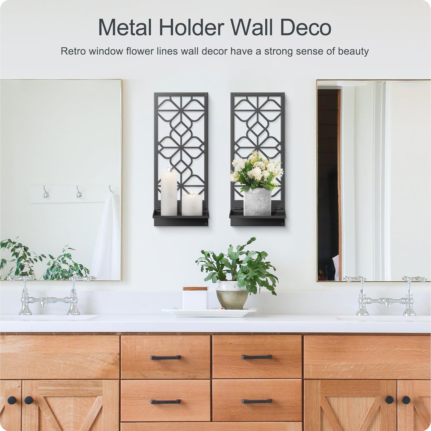 Black Metal Wall Decor Set 2-Pack