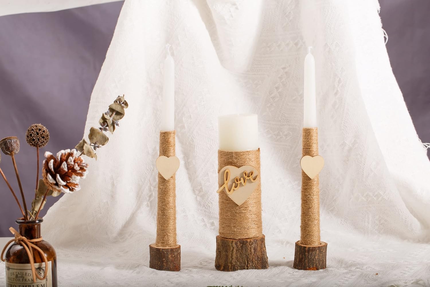 Unity Candle Set for Weddings - Perfect for Ceremony and Centerpiece