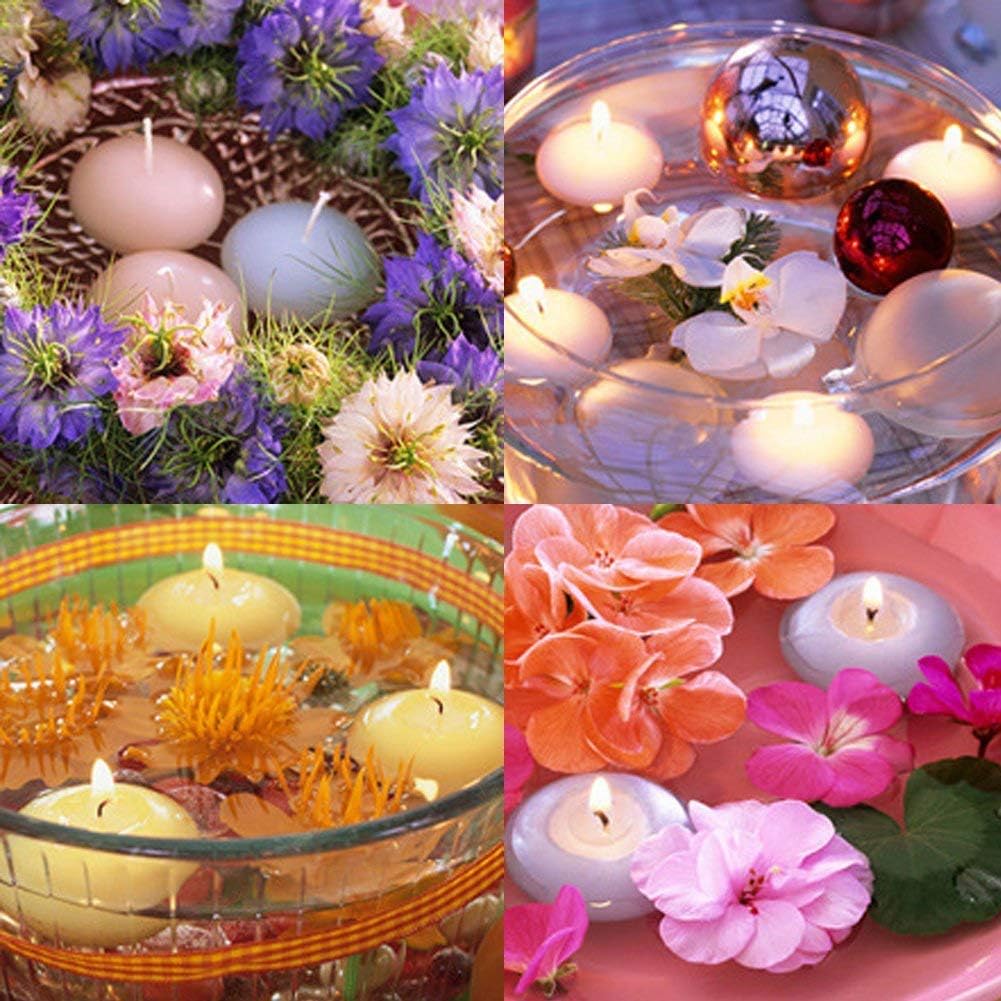 12-Piece White Floating Candles Perfect for Relaxing Hosting Parties