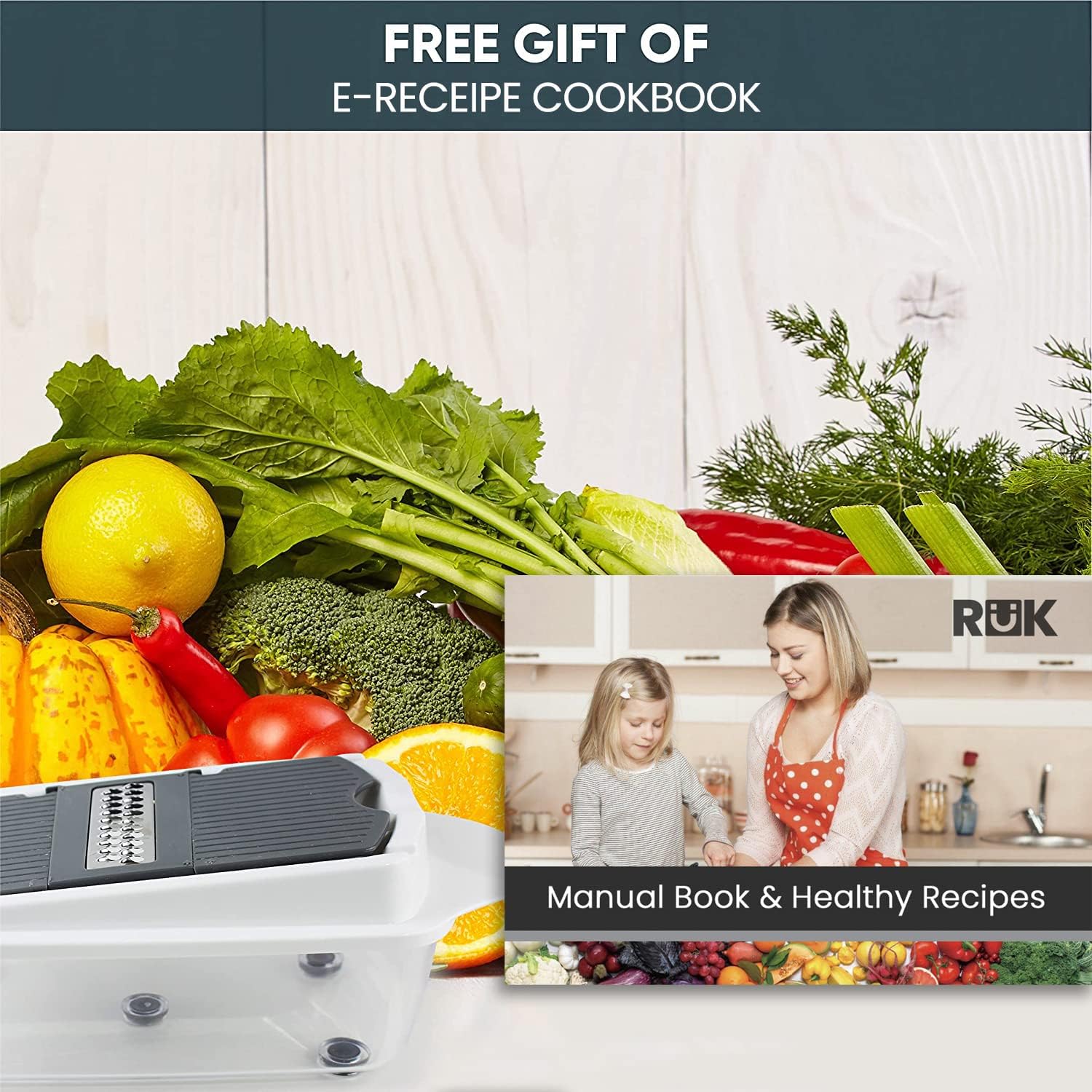 RK 22-in-1 Veggie Chopper Slicer with 11 Blades 1