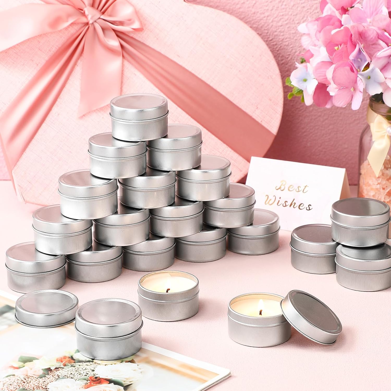 24 Mini Candles for DIY Baby ShowersWeddings