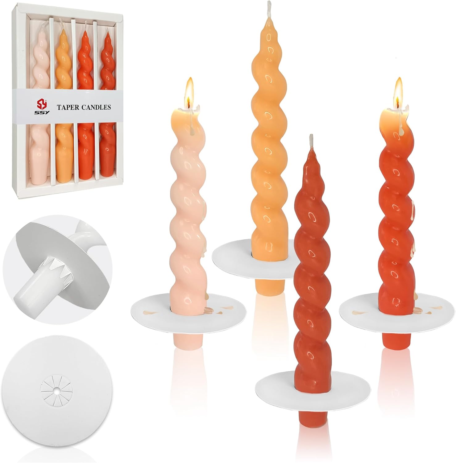 20 Pcs Taper Candle Drip Protectors - Clean Surface Safe Use