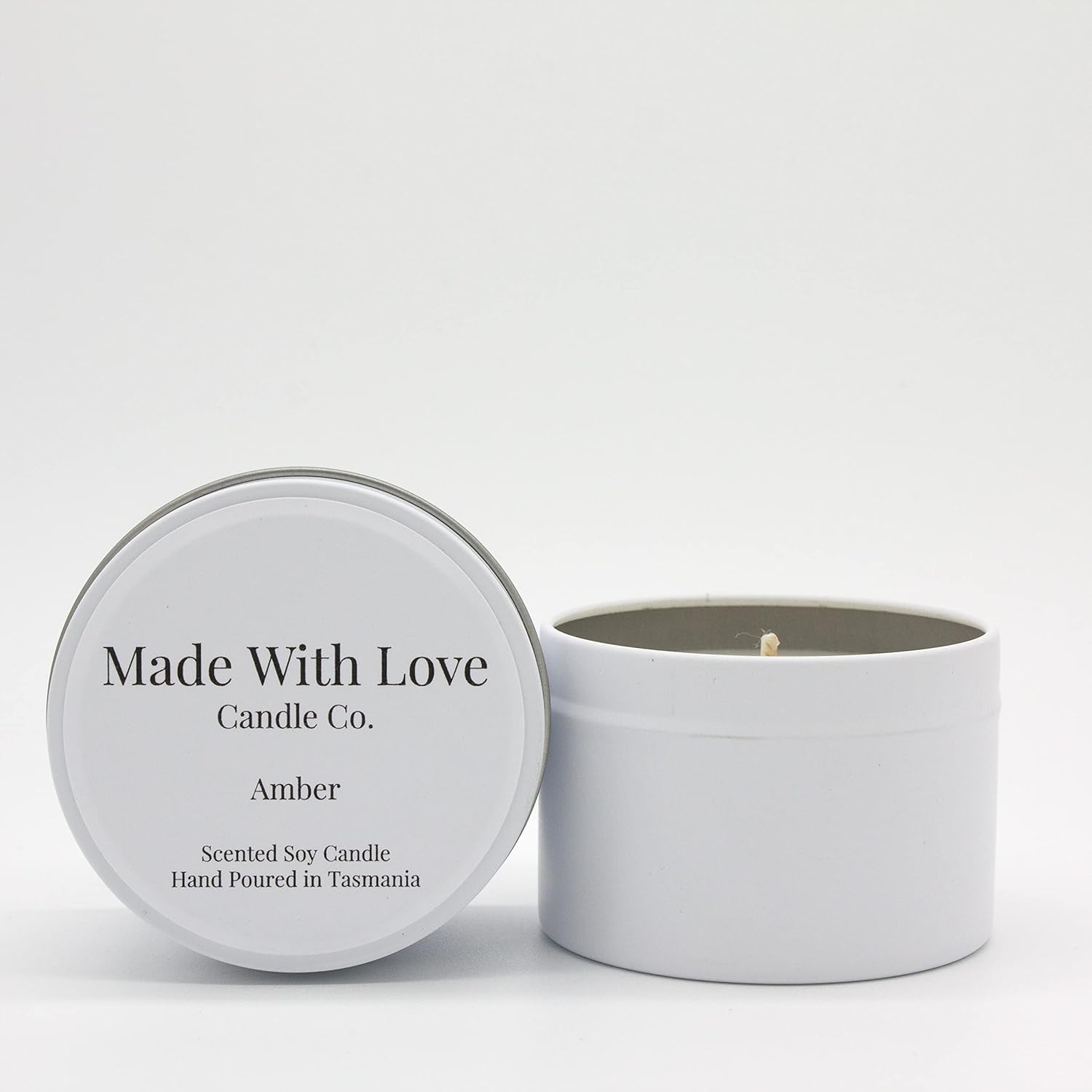 Aroparc - 24 Count White Candle Tins 4oz for Candle Makers and Travelers