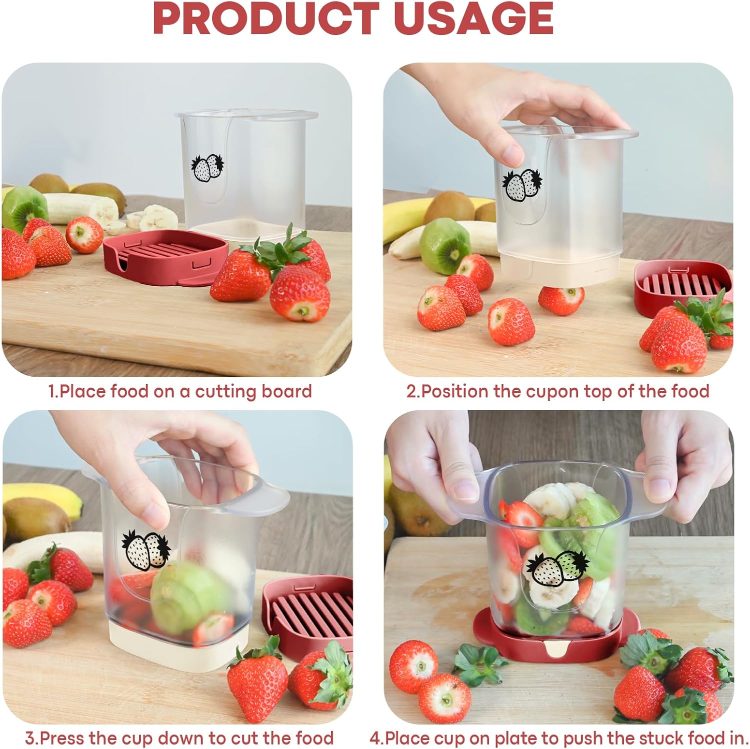 Premium Fruit Slicer with Brush