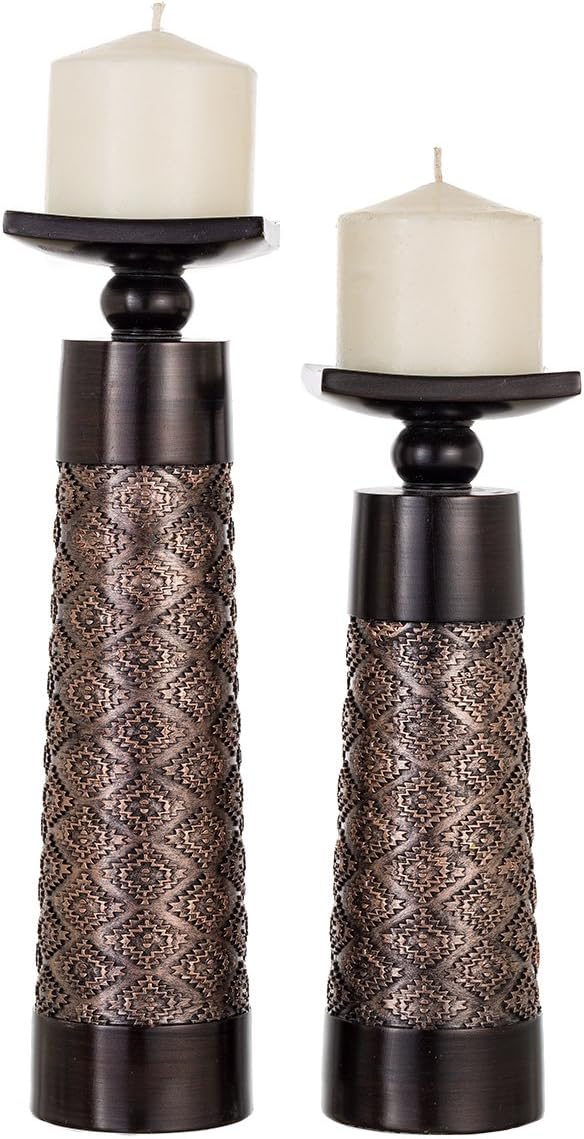 Creative Scents Pillar Candle Holder Set