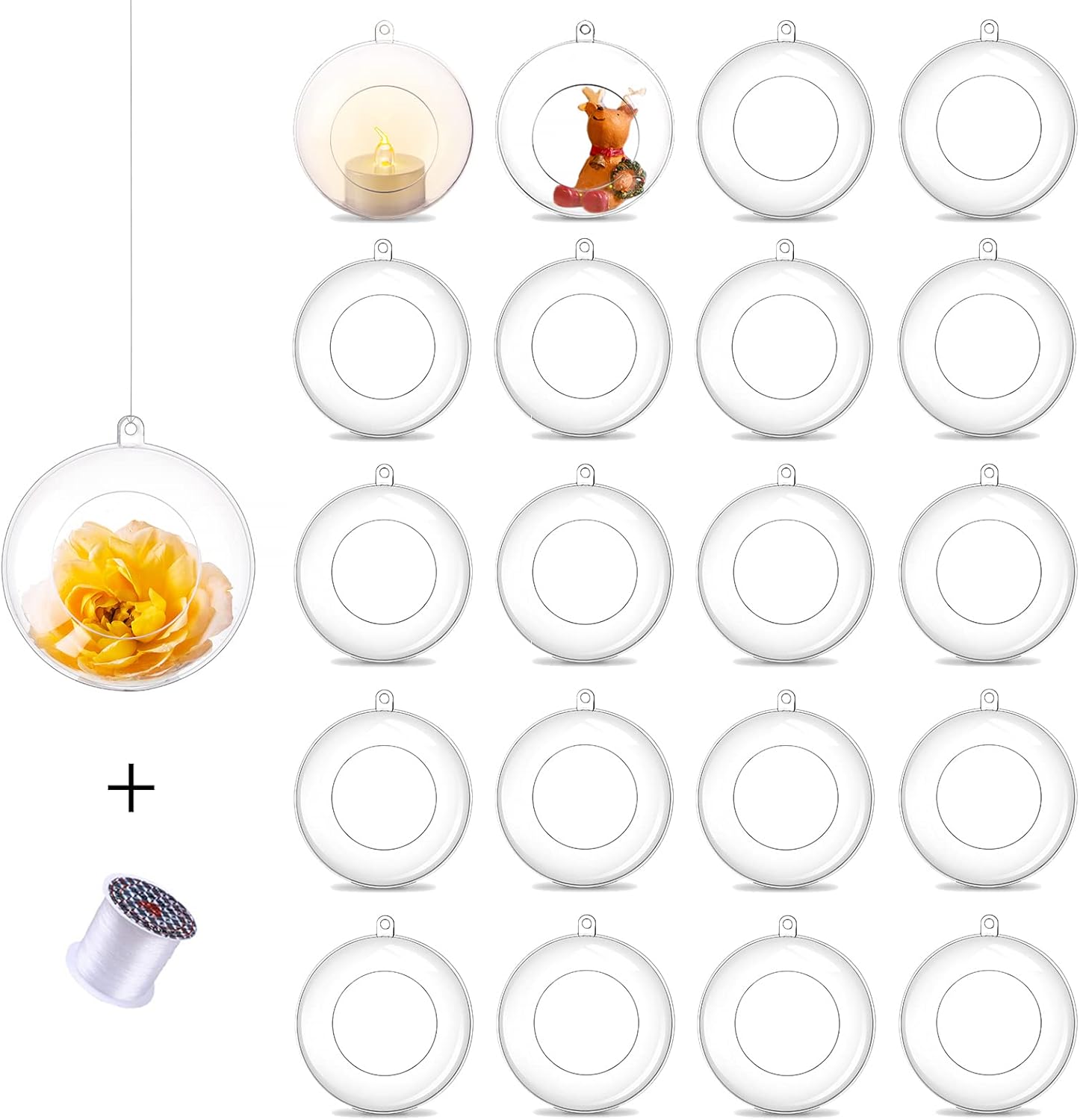 20-Piece Hanging Acrylic Holds for Tealights