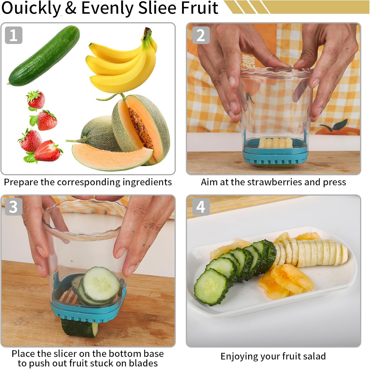Strawberry Slicer Fruit Cutting Cup