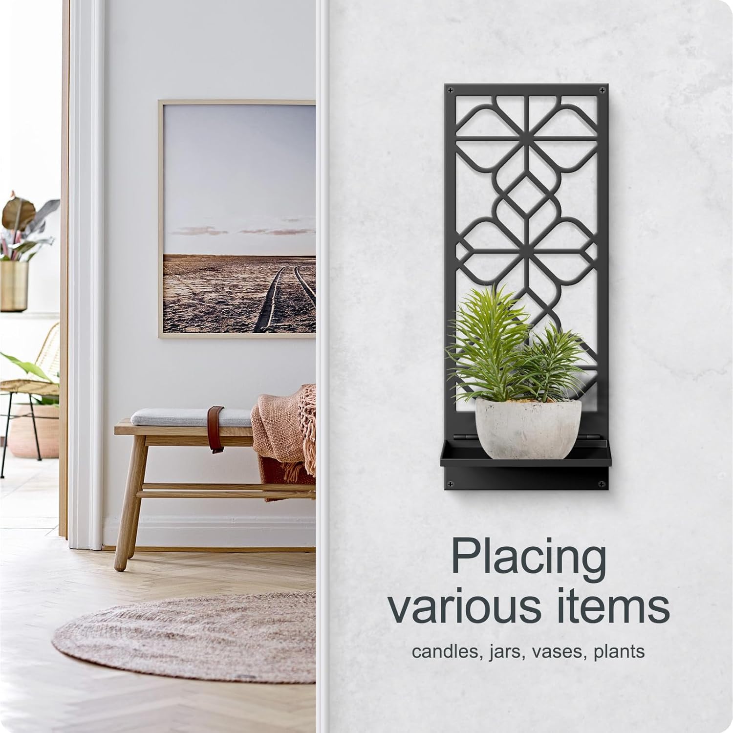 Black Metal Wall Decor Set 2-Pack