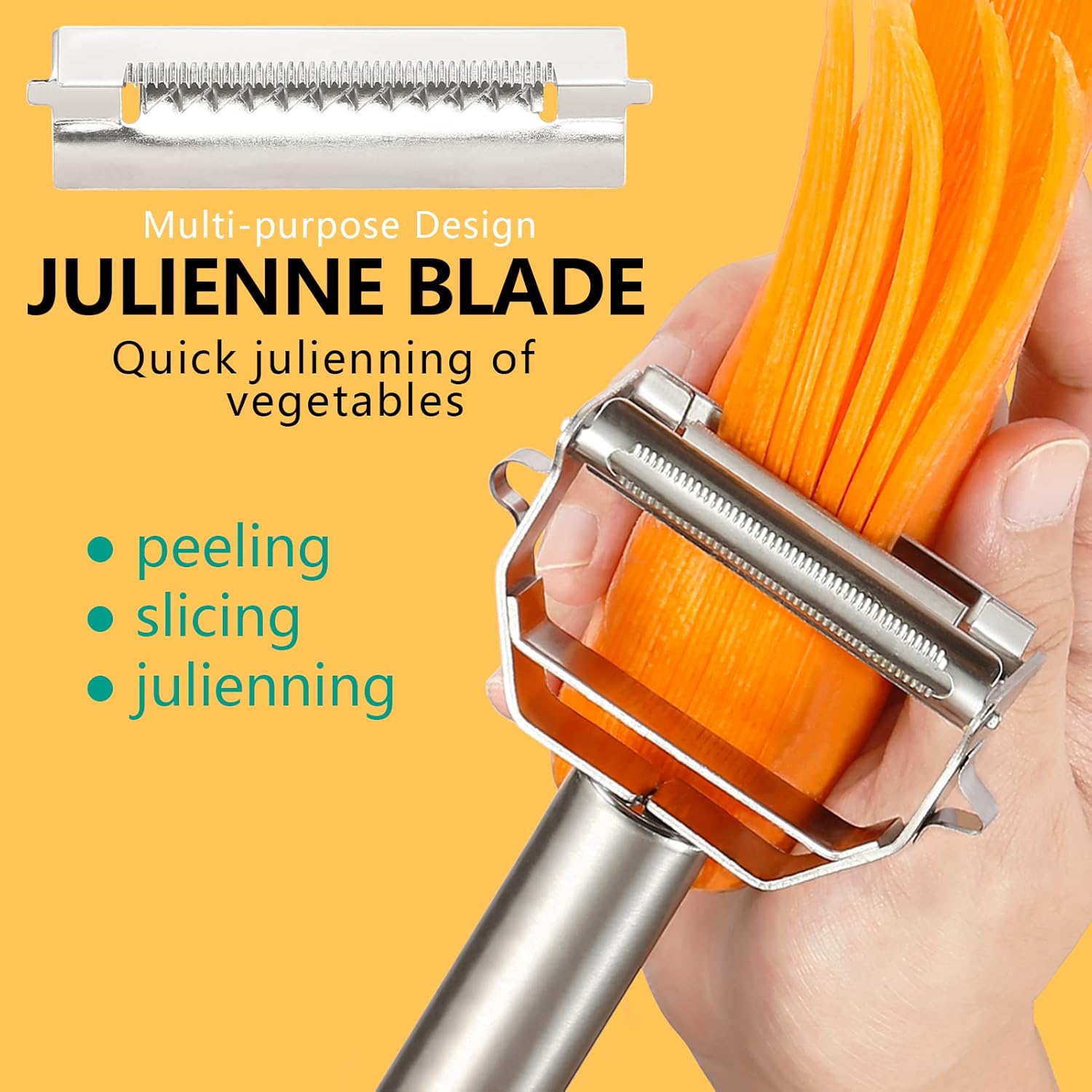 Stay Fresh With IziusyStainless Steel Julienne Slicer