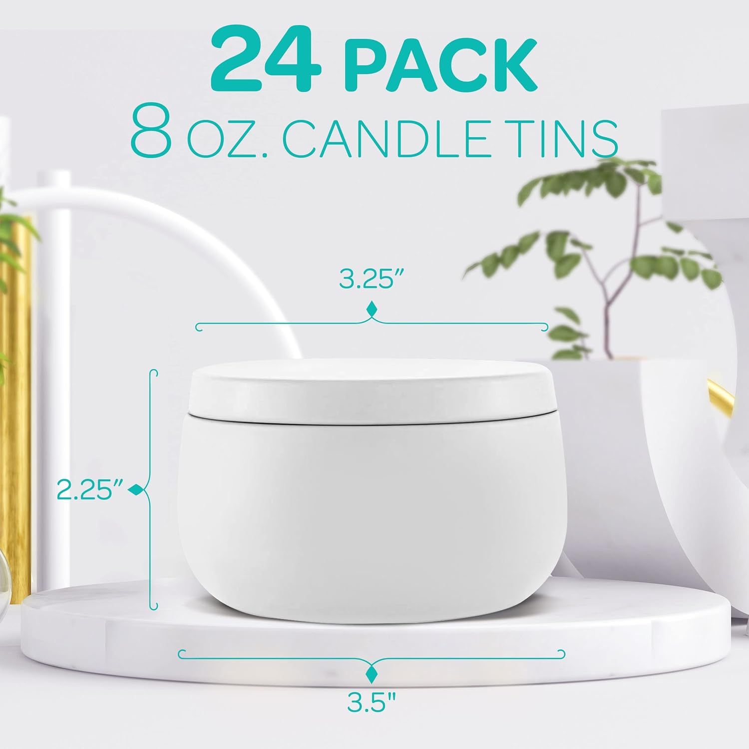 24-Pack Candle Jars for DIY - Easy Lightweight Durable