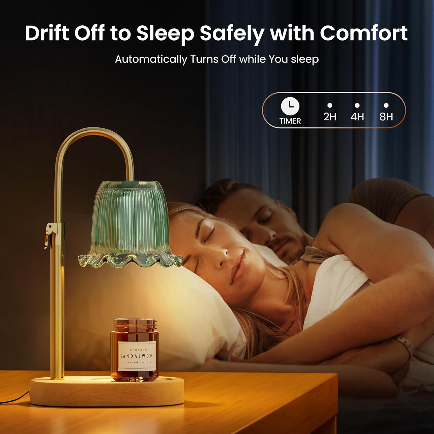 Adjustable Candle Warmer Lamp with Timer for Jar Candles