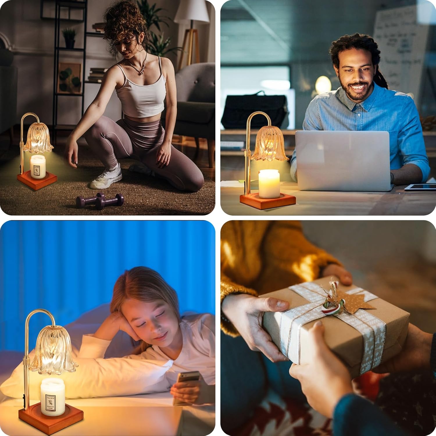 Candle Warmer Lamp with Timer Dimmable Candle Lamp Mothers Day Gift