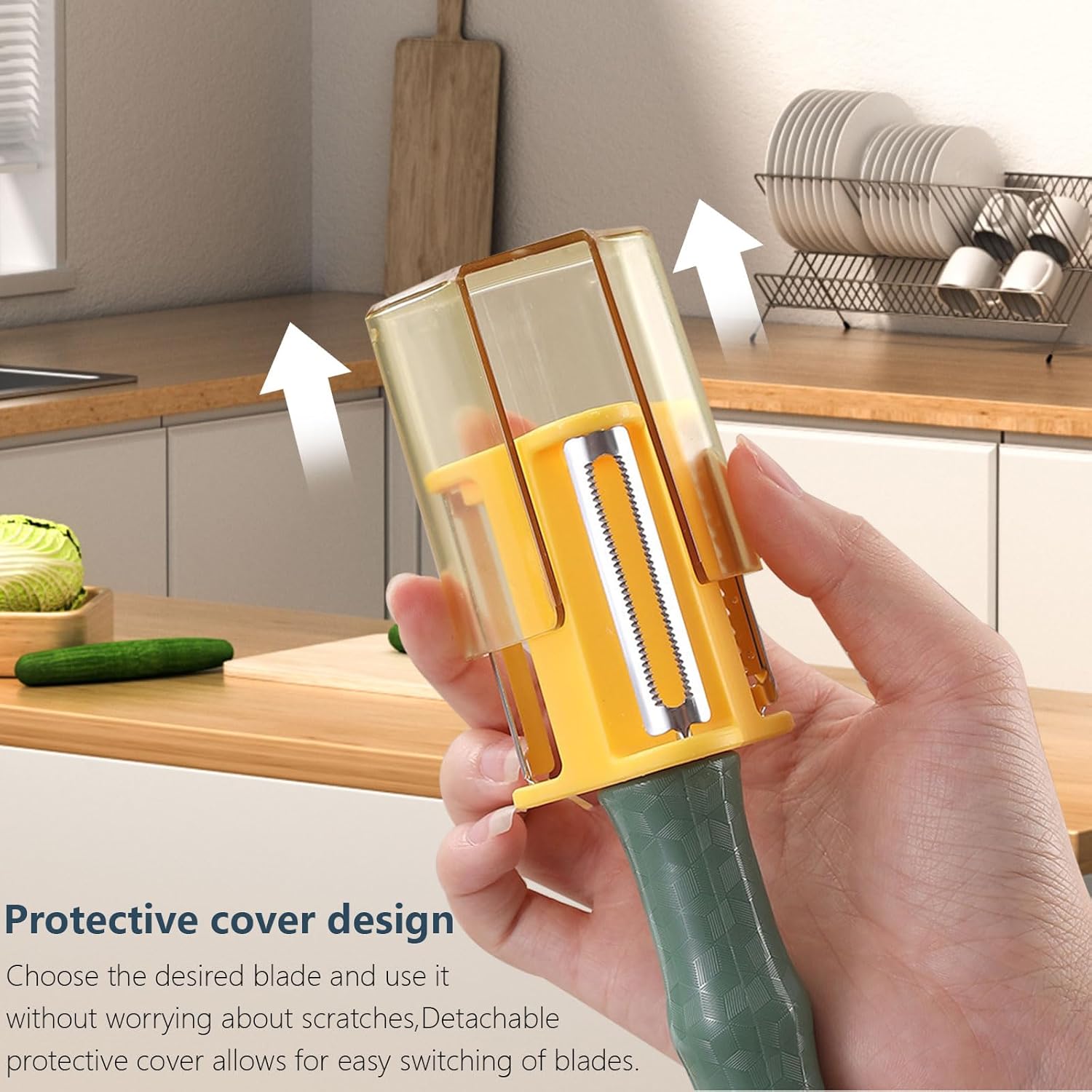 Sekonow 2Pcs 3 in 1 Vegetable Peeler with Cleaning Brush